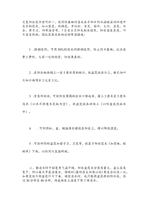 炎夏阳台花卉需呵护.docx