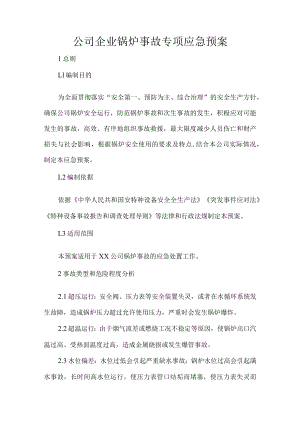 公司企业锅炉事故专项应急预案.docx