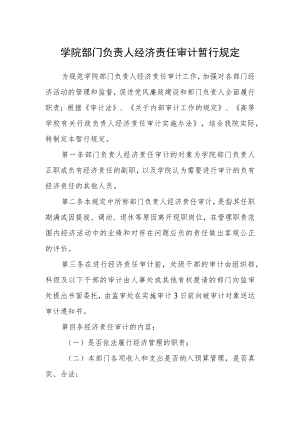 学院部门负责人经济责任审计暂行规定.docx