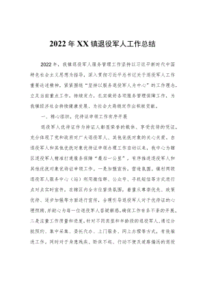 2022年XX镇退役军人工作总结.docx