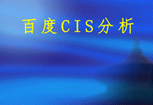 百度CIS案例分析.ppt