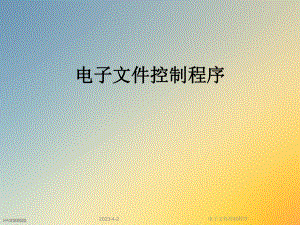 电子文件控制程序.ppt
