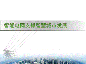 智能电网支撑智慧城市发展.ppt