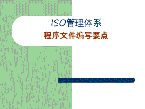 程序文件编写要点.ppt