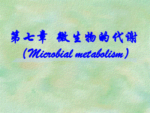 第七章微生物的代谢.ppt