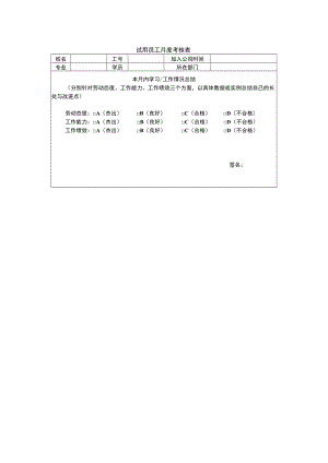 试用员工月度考核表.docx