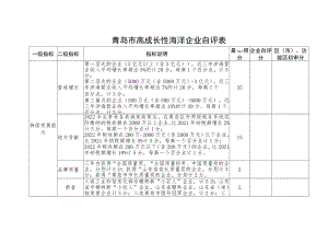 青岛市高成长性海洋企业自评表.docx
