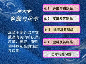 现代生活化学第六章穿戴与化学.ppt