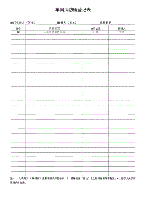 车间消防桶登记表.docx