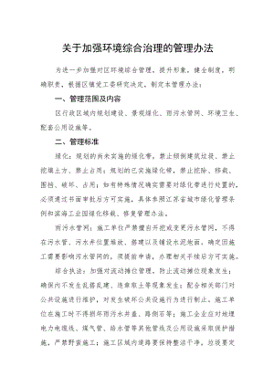 关于加强环境综合治理的管理办法.docx