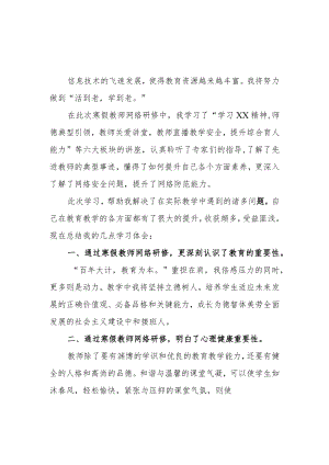 2023年小学教师寒假网络研修专题学习心得体会【共5篇】.docx