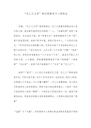 “孔乙己文学”热议现象学习心得体会.docx