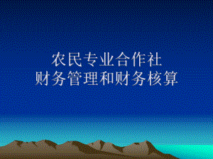 合作社财务会计制度.ppt