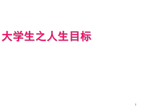大学生人生目标.ppt