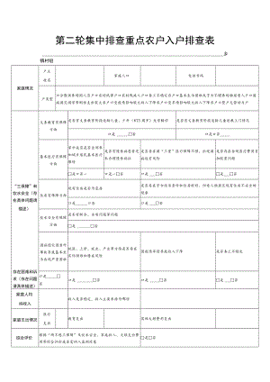 第二轮集中排查重点农户入户排查表.docx
