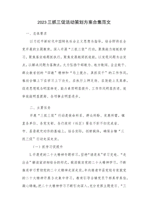 2023三抓三促活动策划方案合集范文.docx