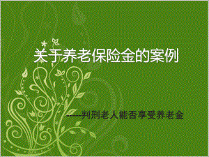 有关养老保险案例.ppt