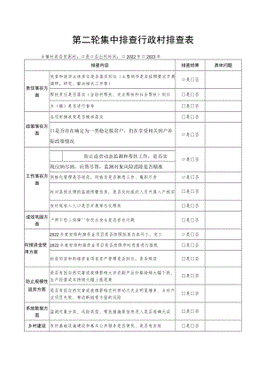 第二轮集中排查行政村排查表.docx