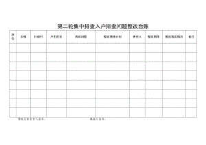 第二轮集中排查入户排查问题整改台账.docx