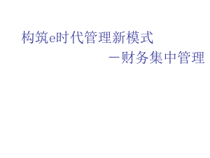 财务集中管理.ppt