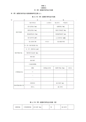 年（季）度尾矿库作业计划表、尾矿库巡检记录表、尾矿库汛期前安全检查及整改验收表.docx