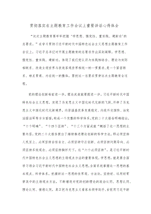 贯彻落实在主题教育工作会议上重要讲话心得体会.docx