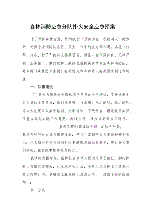 森林消防应急分队扑火安全应急预案.docx