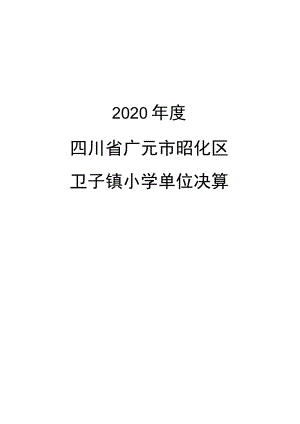 2020年度四川省广元市昭化区卫子镇小学单位决算.docx