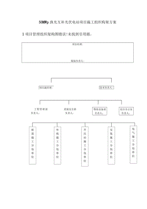 50MWp渔光互补光伏电站项目施工组织构架方案.docx