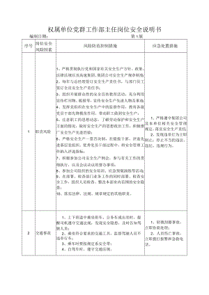 11党群工作部主任岗位安全说明书.docx