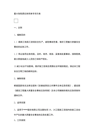 2023版重大危险源应急预案专项方案.docx