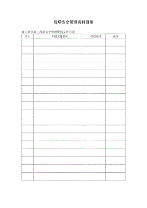 2016版施工现场安全管理资料目录.docx
