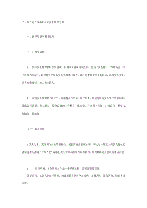 “三分六定”网格化公司安全管理方案.docx