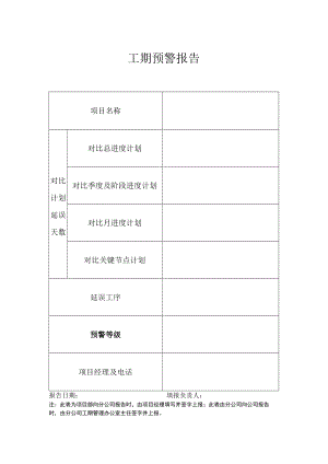《工期预警报告》.docx