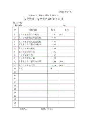 1-1安全管理(安全生产责任制)目录.docx