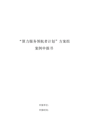 “算力服务领航者计划”方案组.docx