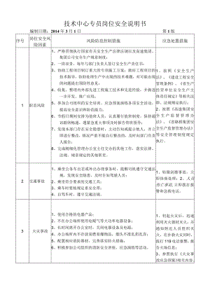 48技术中心专员岗位安全说明书.docx