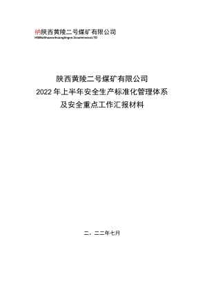 2022年上半年陕煤股份检查安全生产标准化汇报材料（最终）.docx