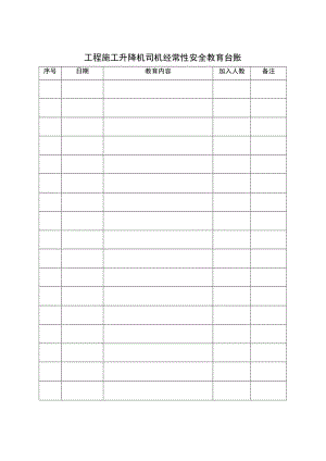 0 施工升降机司机经常性教育台账.docx