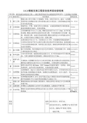 3.4.3模板支架工程安全技术综合验收表.docx