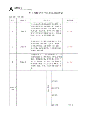 7-挖土机械安全验收表.docx