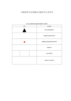 公路养护安全设施及交通引导人员符号.docx