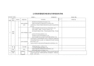 公司商务管理系列标准化内审检查考评表.docx