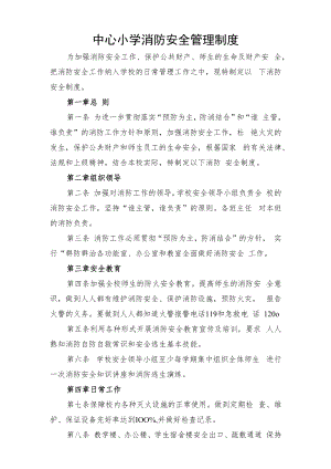 中心小学消防安全管理制度.docx