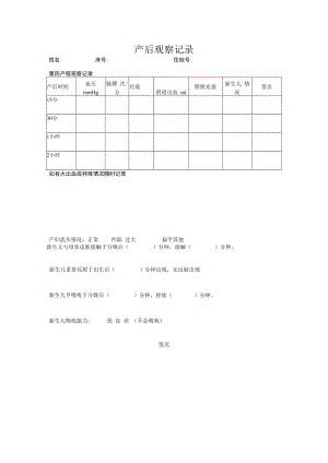 产后观察记录.docx