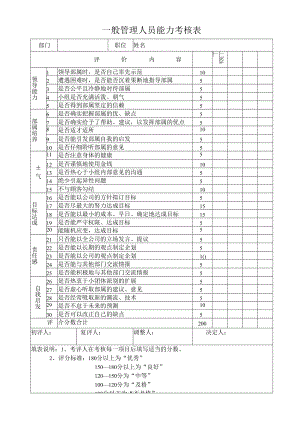 一般管理人员能力考核表.docx