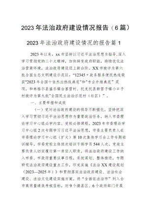 2023年法治政府建设情况报告（6篇）.docx