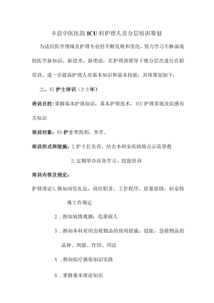 icu护理人员分层级培训计划新修.docx