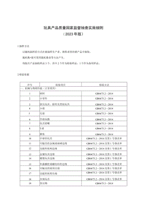 3 玩具产品质量国家监督抽查实施细则（2023年版）.docx