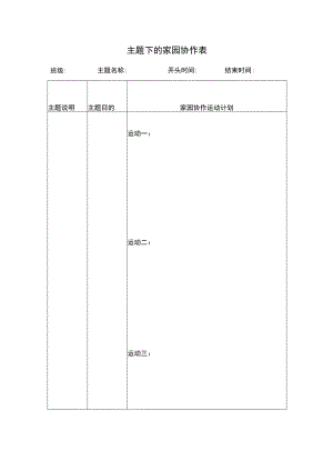 主题下的家园合作表模板.docx